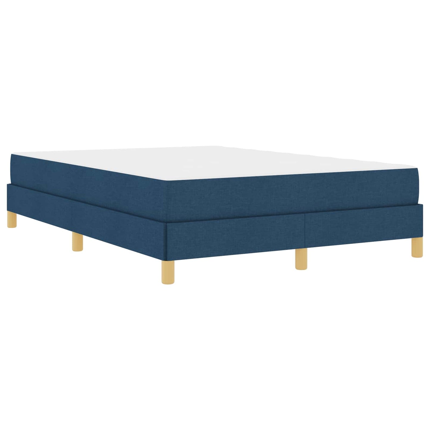 vidaXL Κρεβάτι με ελατήρια με στρώμα Μπλε 140 x 190 cm ύφασμα