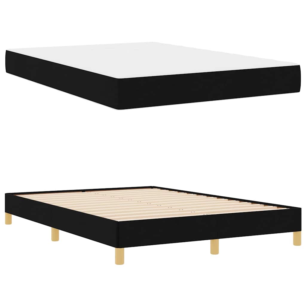 vidaXL Κρεβάτι με ελατήρια με στρώμα Μαύρο 160 x 200 cm ύφασμα