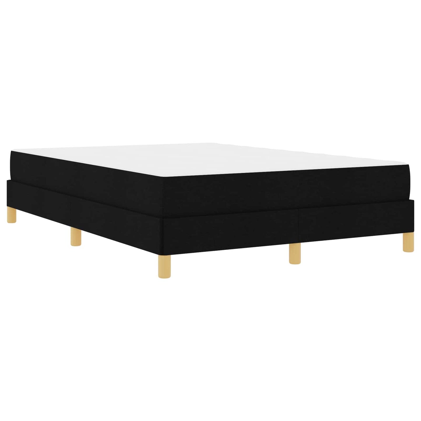 vidaXL Κρεβάτι με ελατήρια με στρώμα Μαύρο 160 x 200 cm ύφασμα