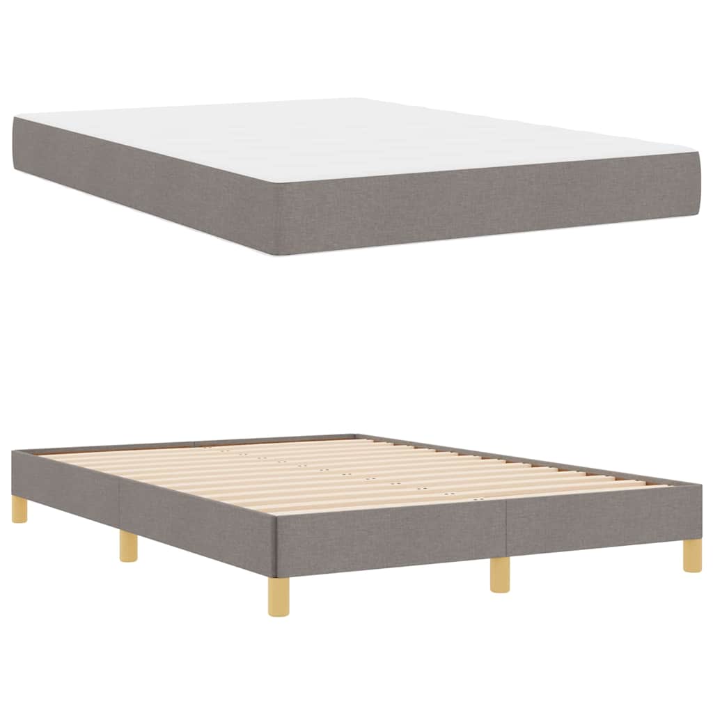 vidaXL Κρεβάτι με ελατήρια με στρώμα Taupe 160 x 200 cm ύφασμα