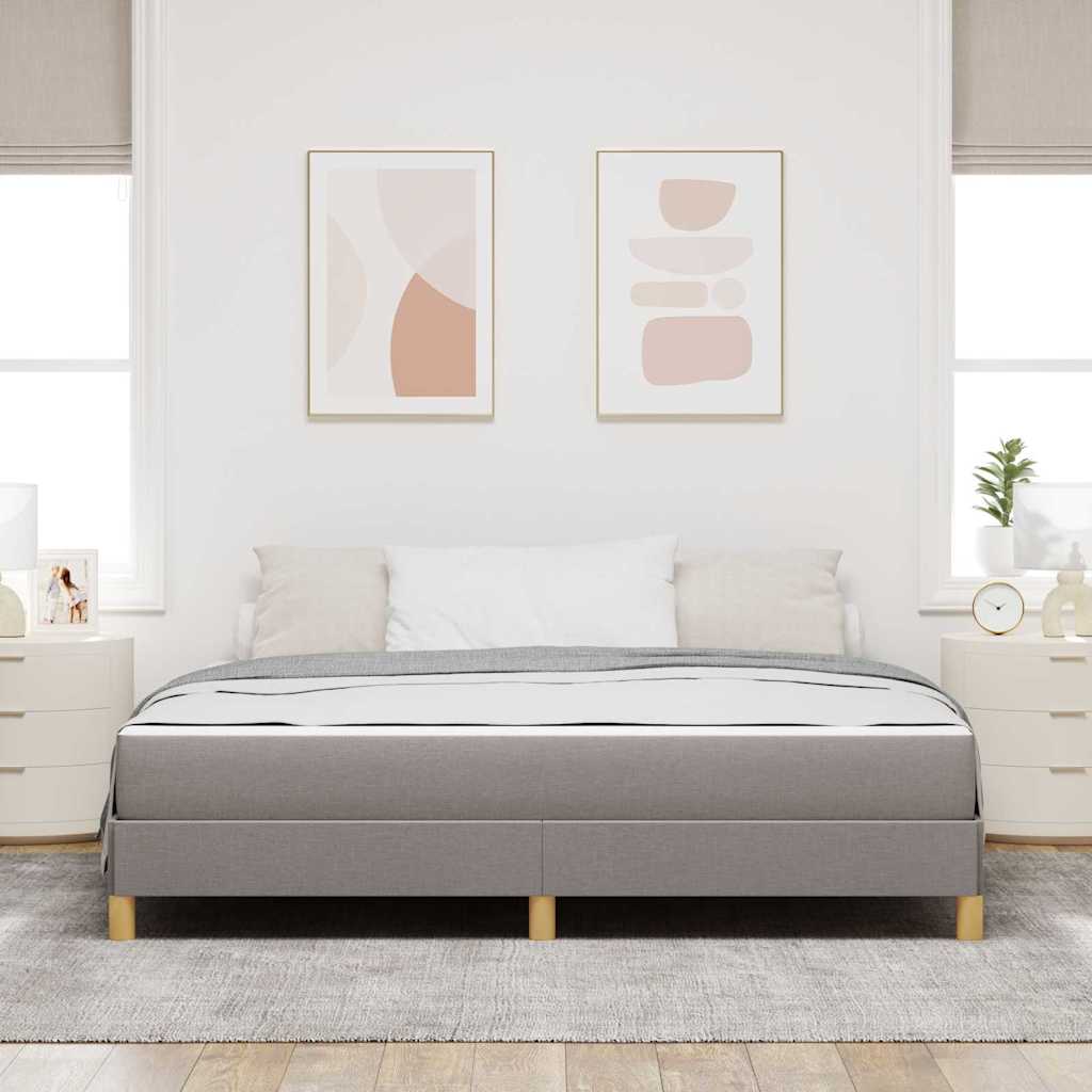 vidaXL Κρεβάτι με ελατήρια με στρώμα Taupe 180 x 200 cm ύφασμα