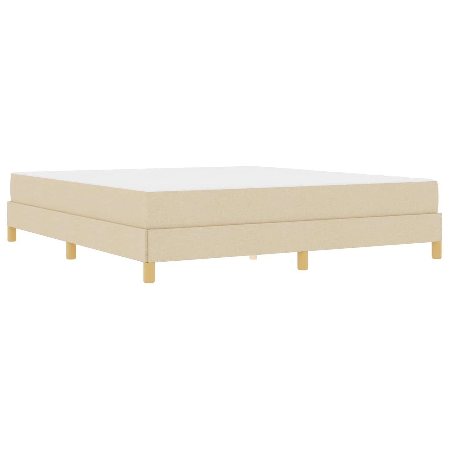 vidaXL Κρεβάτι με ελατήρια με στρώμα Κρεμ 180 x 200 cm ύφασμα