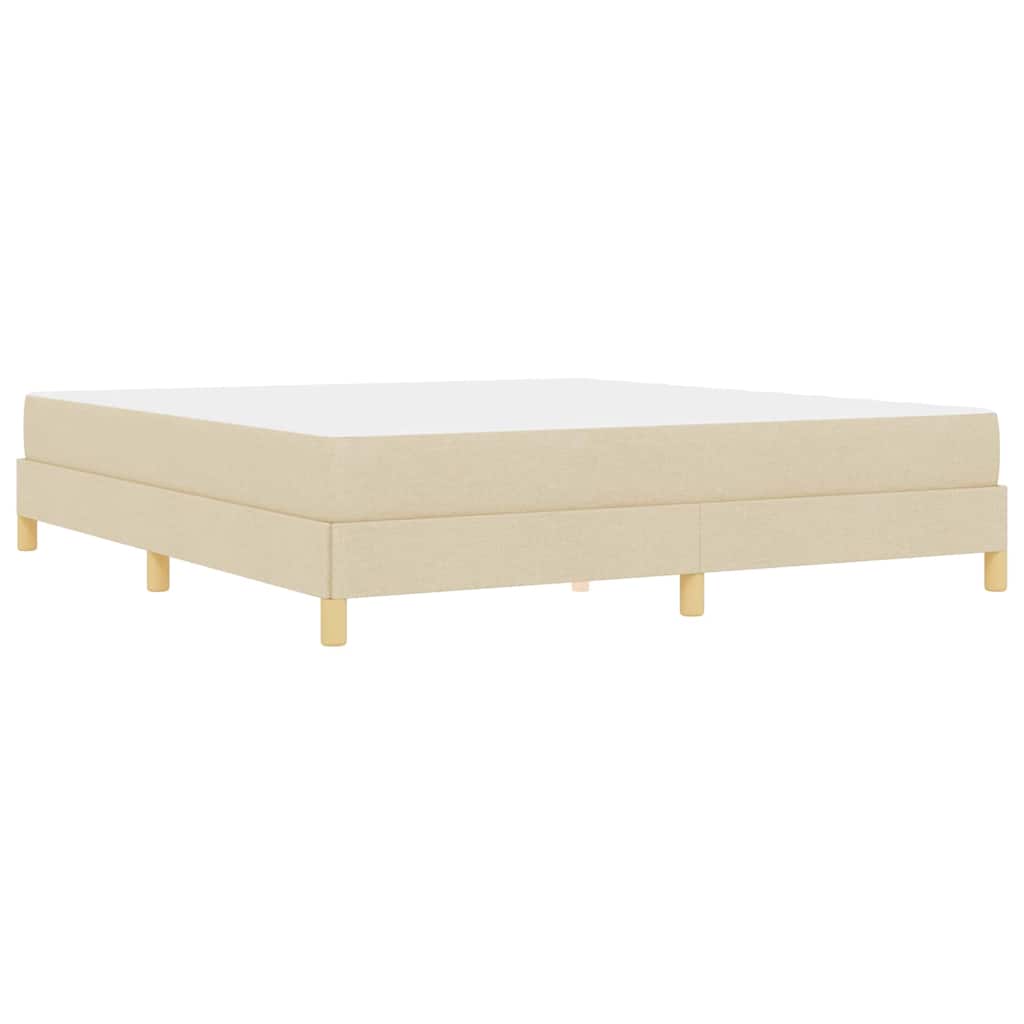 vidaXL Κρεβάτι με ελατήρια με στρώμα Κρεμ 180 x 200 cm ύφασμα