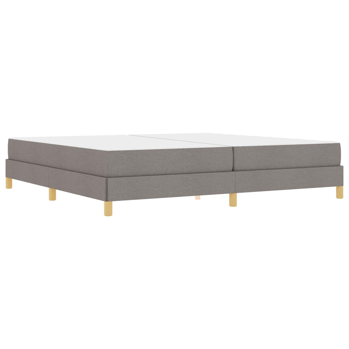 vidaXL Κρεβάτι με ελατήρια με στρώμα Taupe 200 x 200 cm ύφασμα