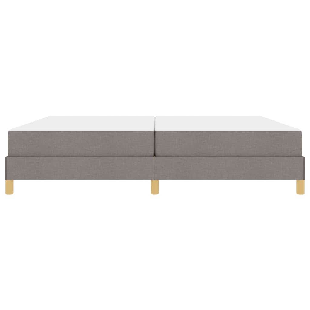 vidaXL Κρεβάτι με ελατήρια με στρώμα Taupe 200 x 200 cm ύφασμα