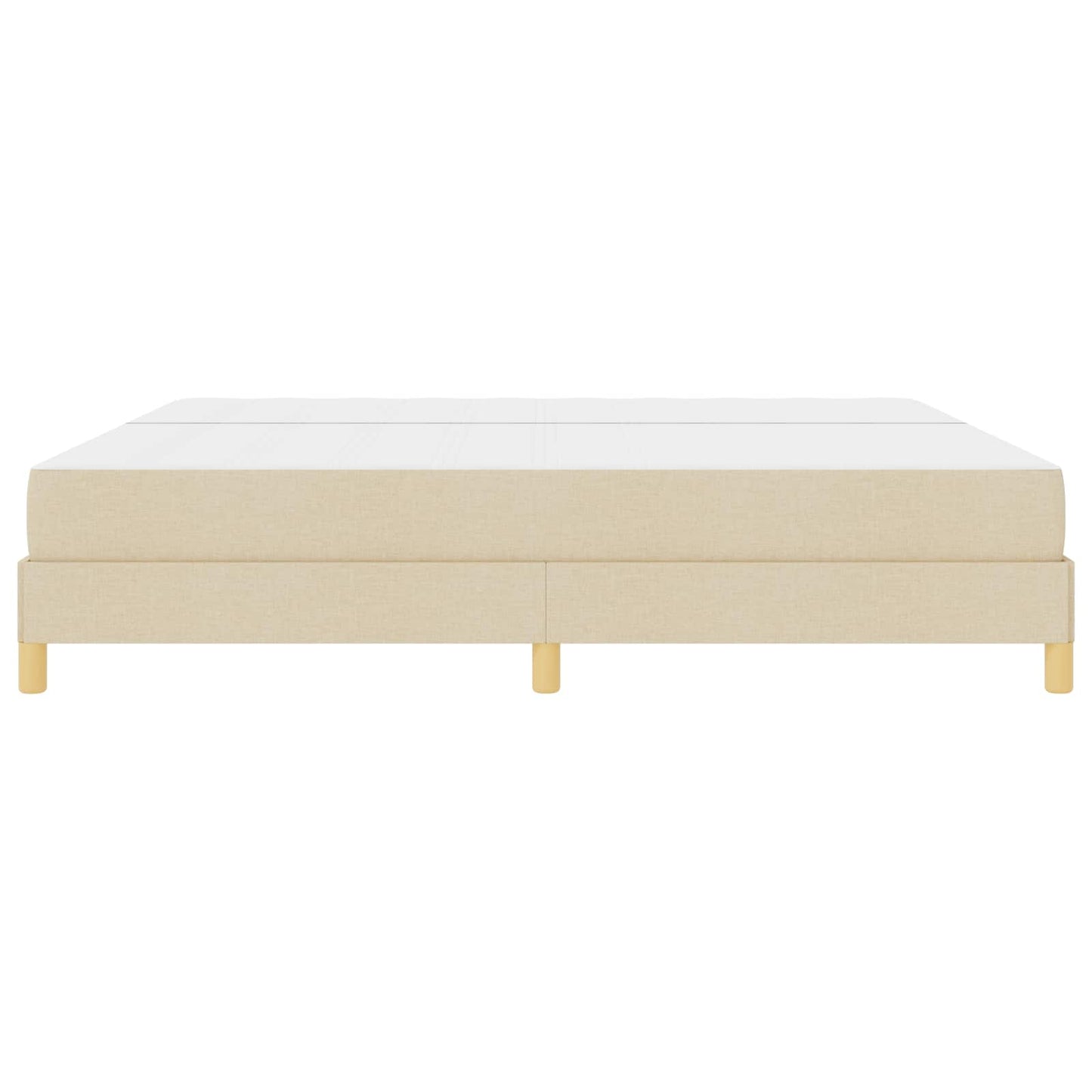 vidaXL Κρεβάτι με ελατήρια με στρώμα Κρεμ 200 x 200 cm ύφασμα