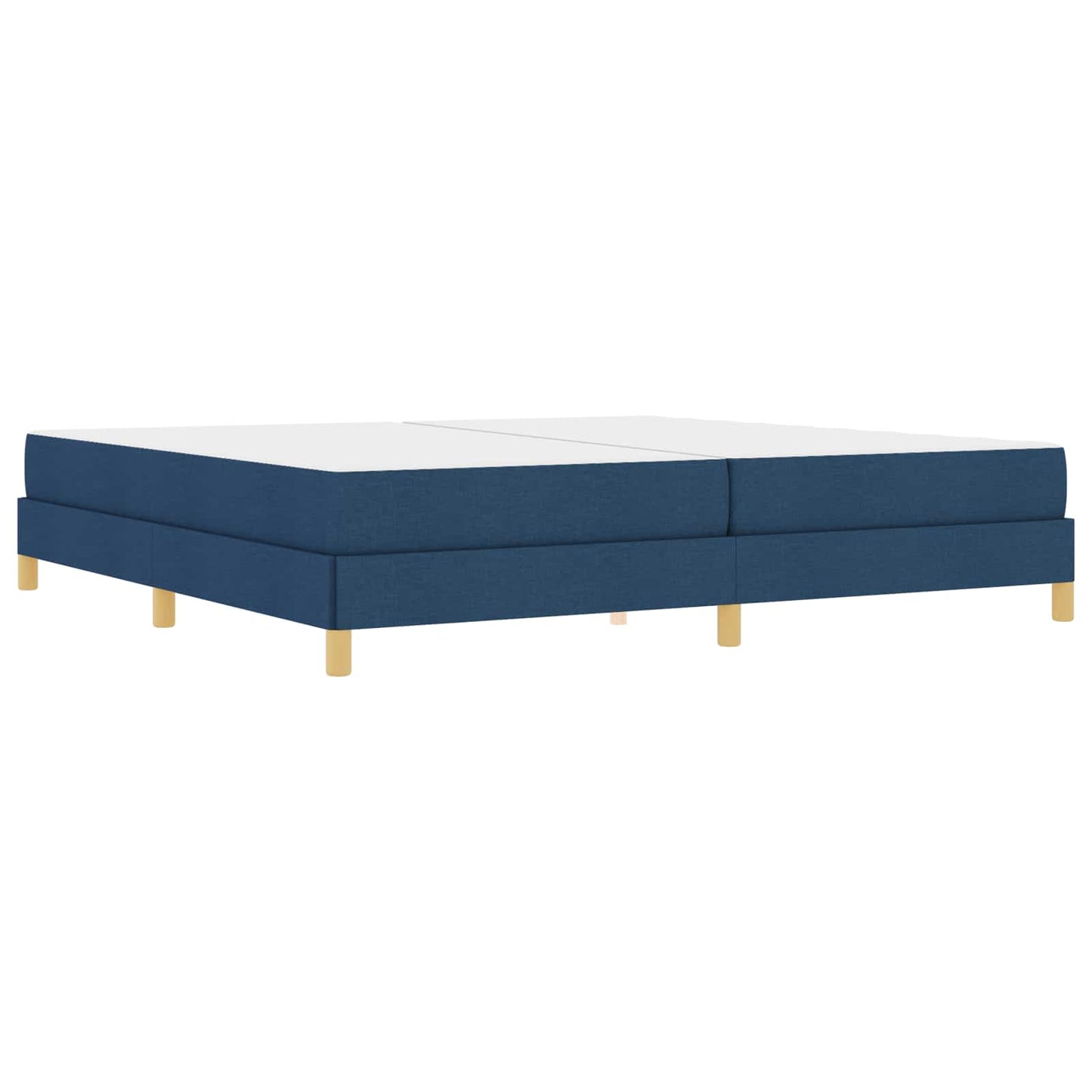 vidaXL Κρεβάτι με ελατήρια με στρώμα Μπλε 200 x 200 cm ύφασμα