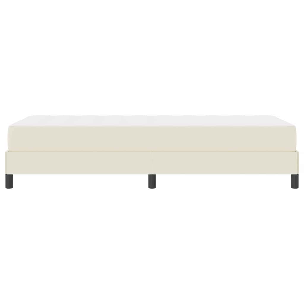 vidaXL Σκελετός Κρεβατιού με στρώμα Κρεμ 90 x 190 cm ύφασμα