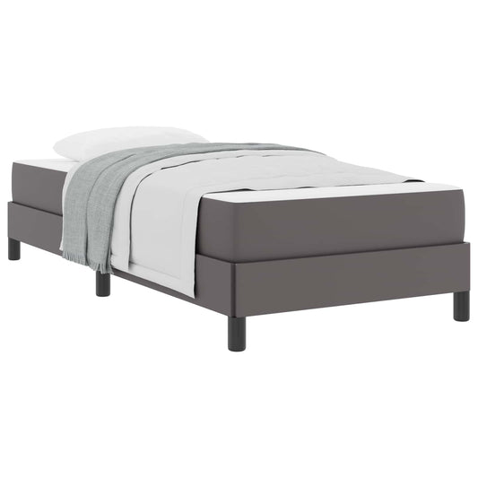 vidaXL Σκελετός Κρεβατιού με στρώμα Γκρι 90 x 190 cm ύφασμα