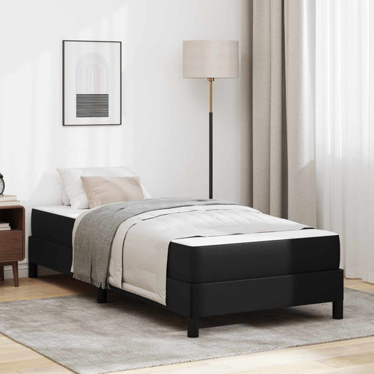 vidaXL Σκελετός Κρεβατιού με στρώμα Μαύρο 90 x 200 cm ύφασμα