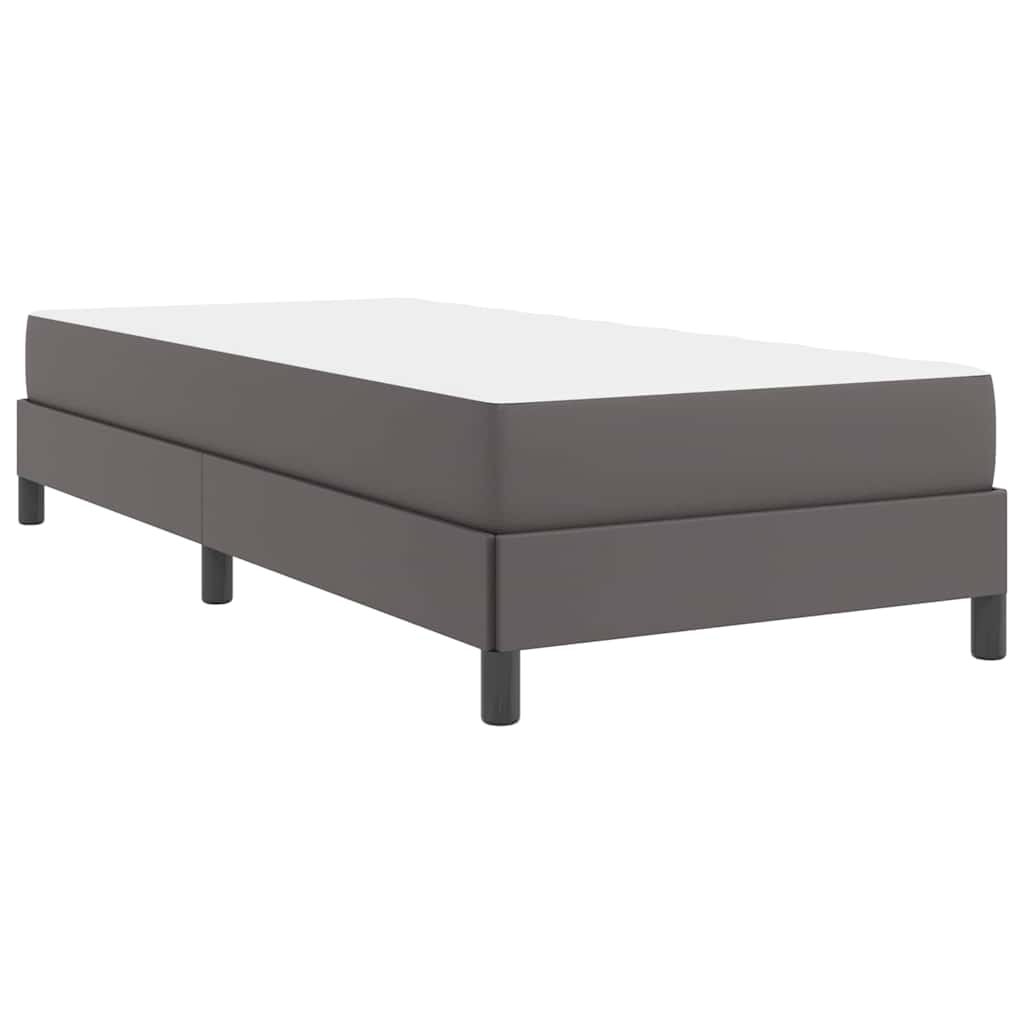 vidaXL Σκελετός Κρεβατιού με στρώμα Γκρι 90 x 200 cm ύφασμα