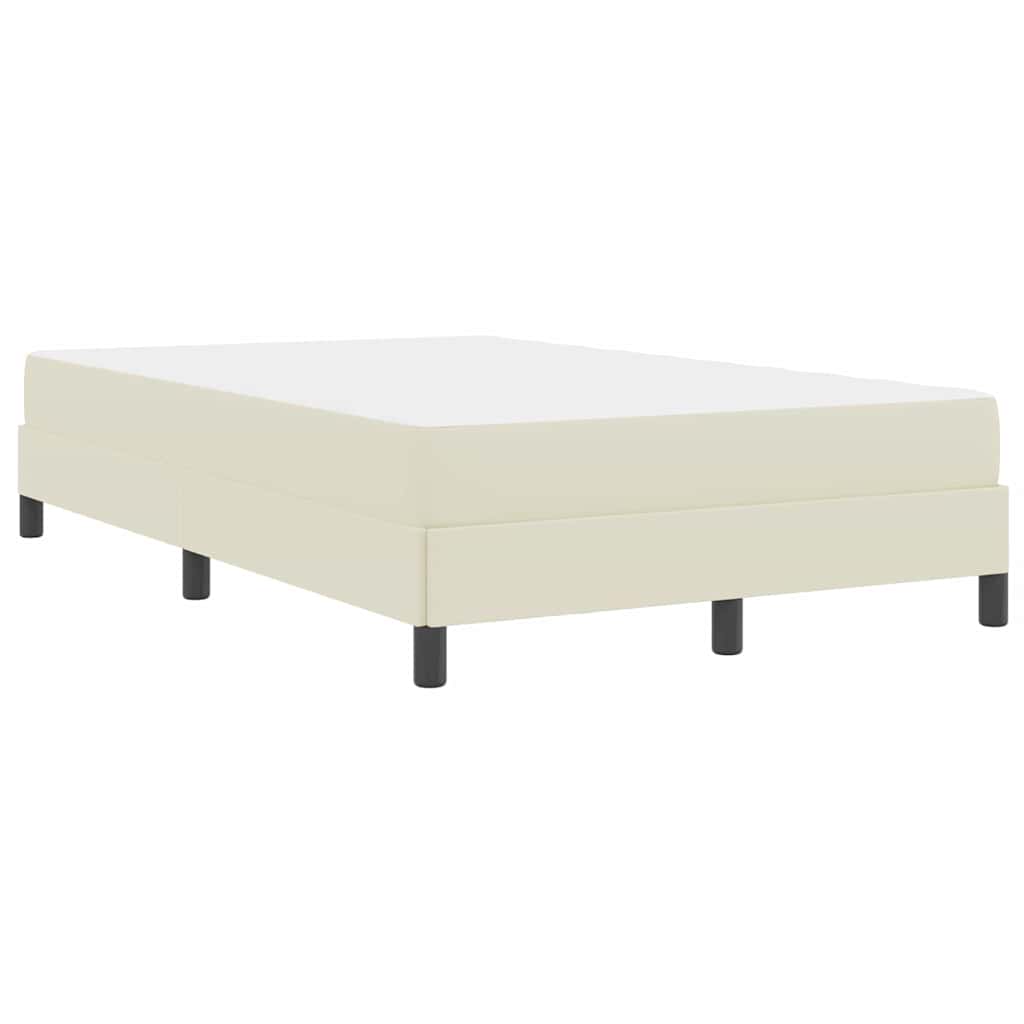 vidaXL Σκελετός Κρεβατιού με στρώμα Κρεμ 100 x 200 cm ύφασμα