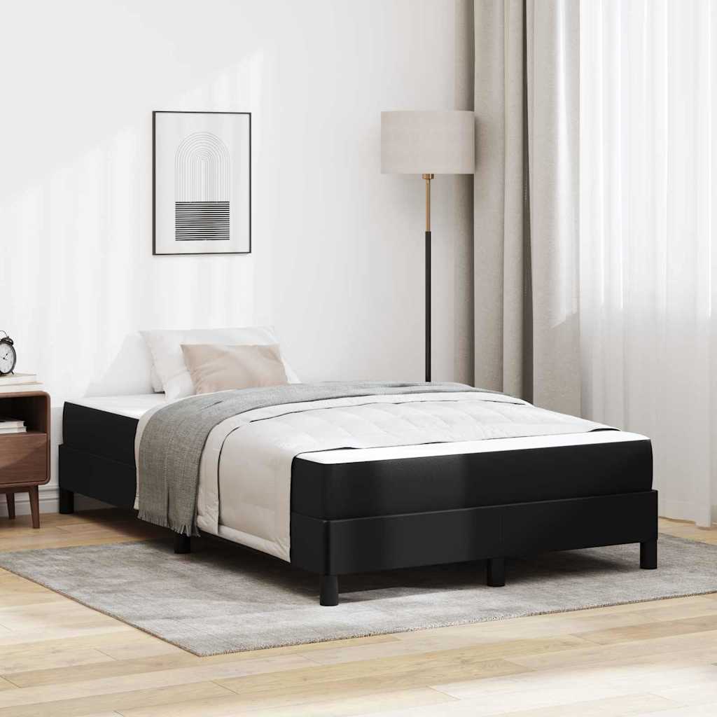 vidaXL Σκελετός Κρεβατιού με στρώμα Μαύρο 120 x 190 cm ύφασμα