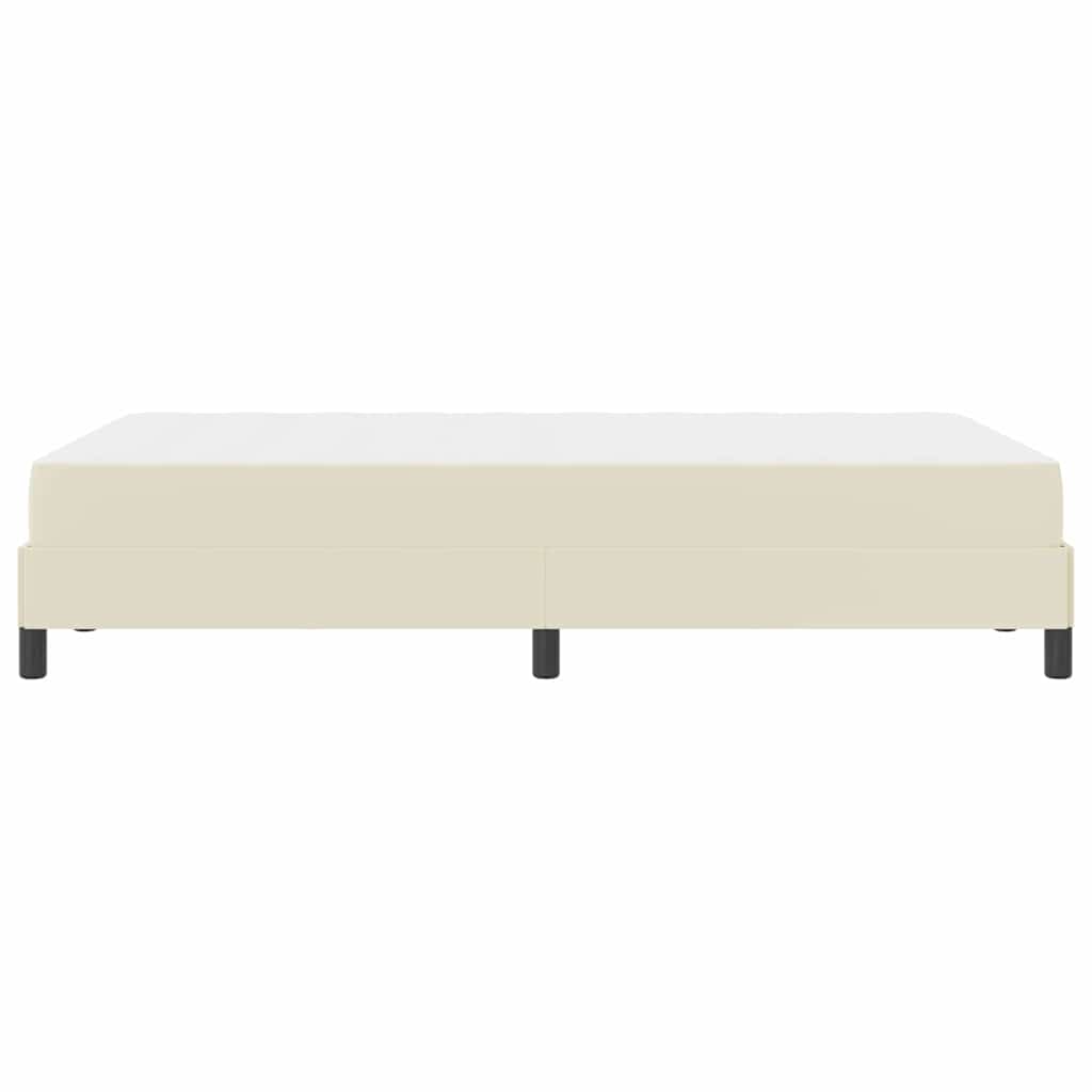 vidaXL Σκελετός Κρεβατιού με στρώμα Κρεμ 120 x 200 cm ύφασμα