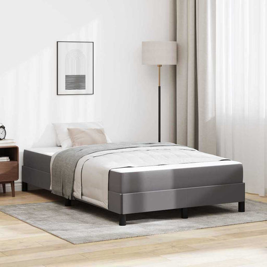 vidaXL Σκελετός Κρεβατιού με στρώμα Γκρι 120 x 200 cm ύφασμα