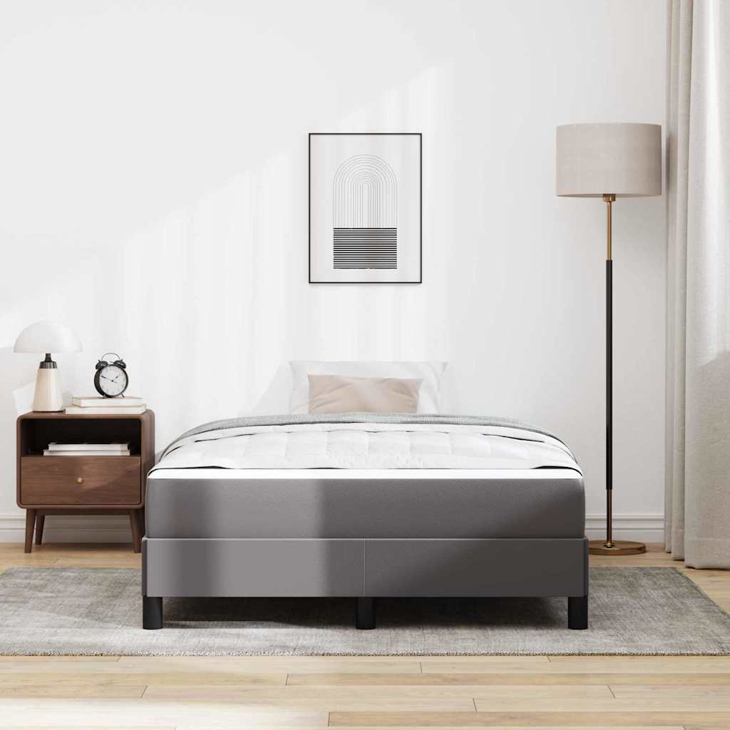vidaXL Σκελετός Κρεβατιού με στρώμα Γκρι 120 x 200 cm ύφασμα