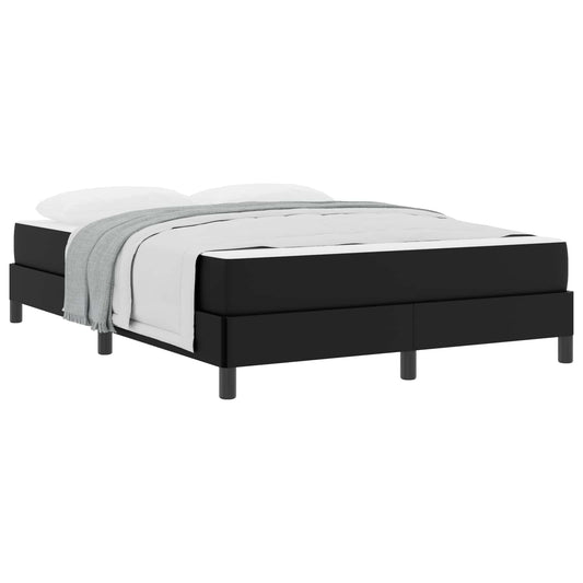 vidaXL Σκελετός Κρεβατιού με στρώμα Μαύρο 140 x 190 cm ύφασμα