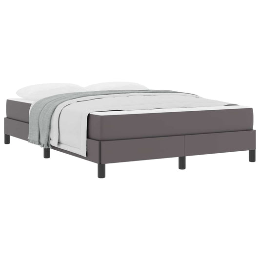 vidaXL Σκελετός Κρεβατιού με στρώμα Γκρι 140 x 190 cm ύφασμα