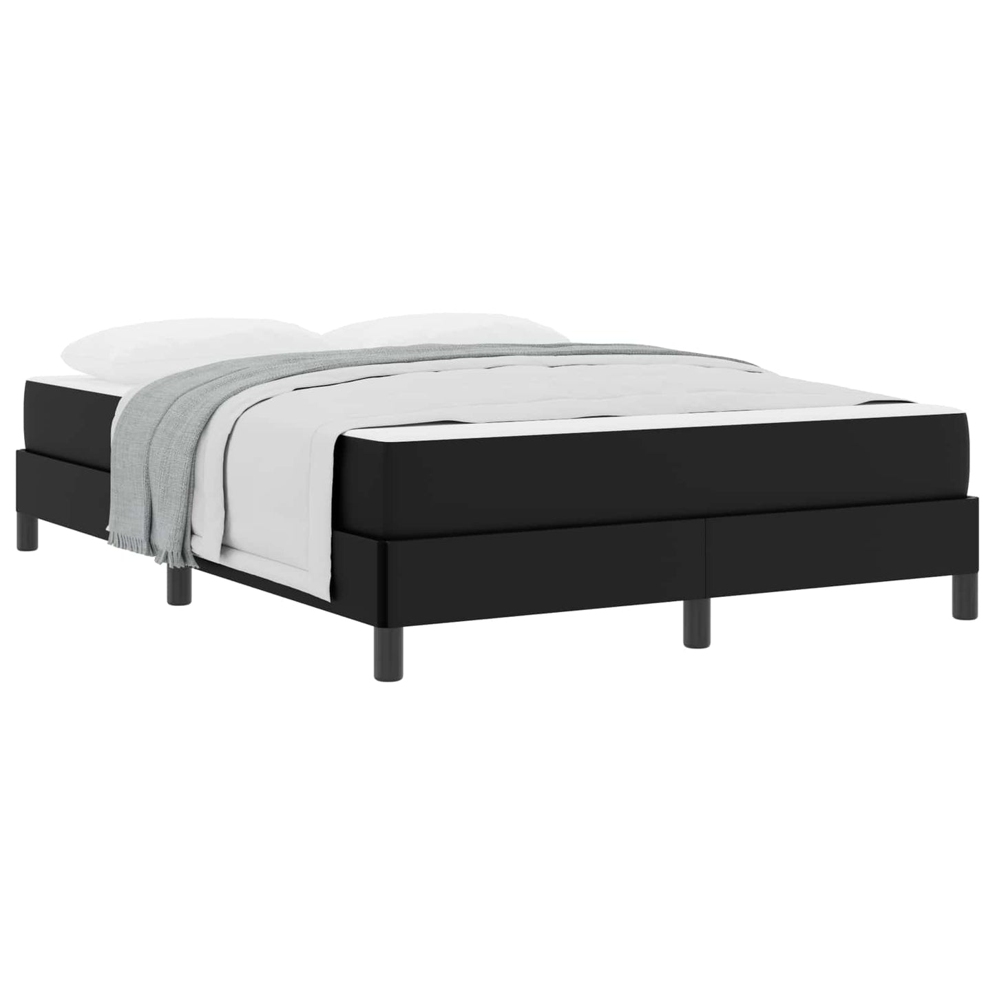 vidaXL Σκελετός Κρεβατιού με στρώμα Μαύρο 140 x 200 cm ύφασμα