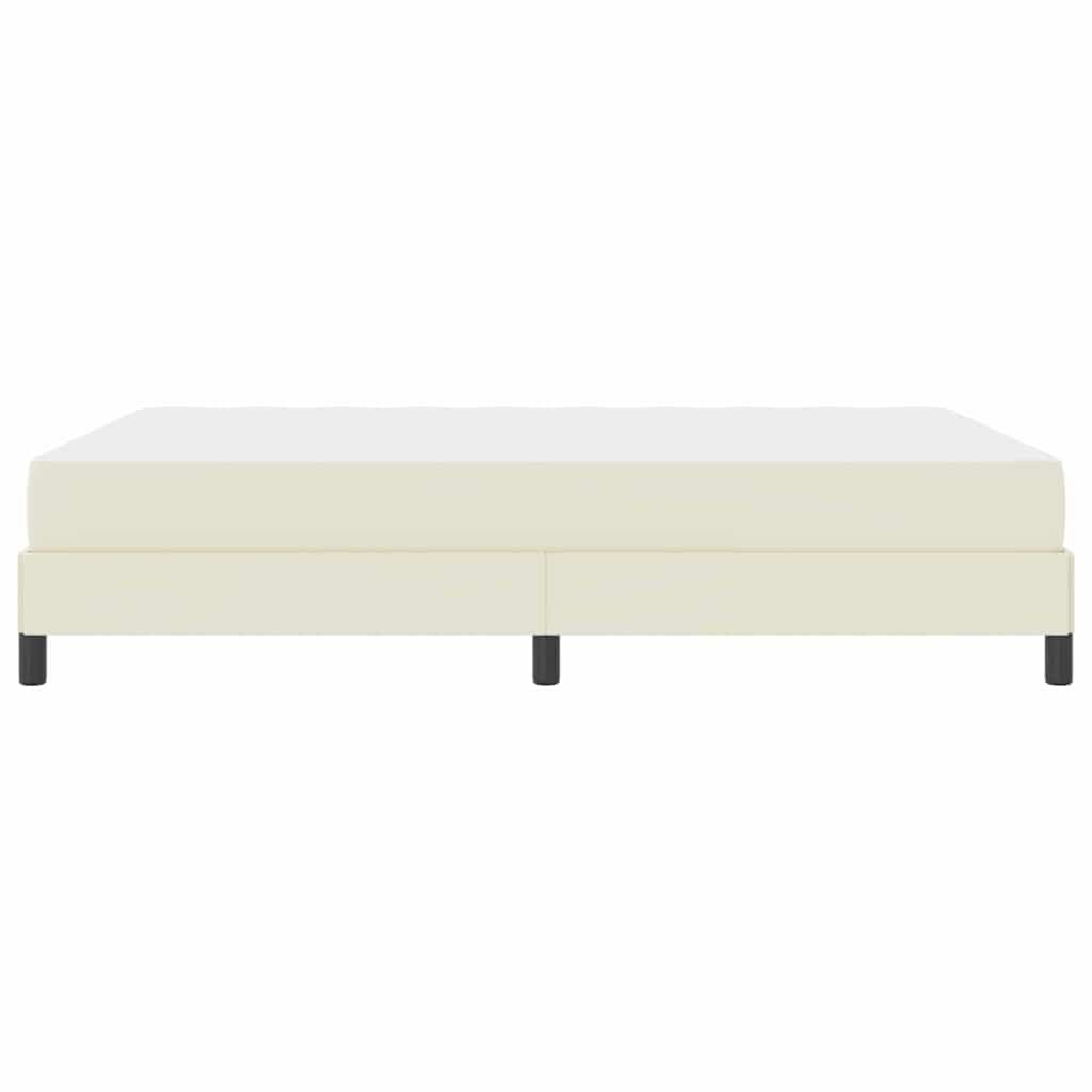 vidaXL Σκελετός Κρεβατιού με στρώμα Κρεμ 160 x 200 cm ύφασμα