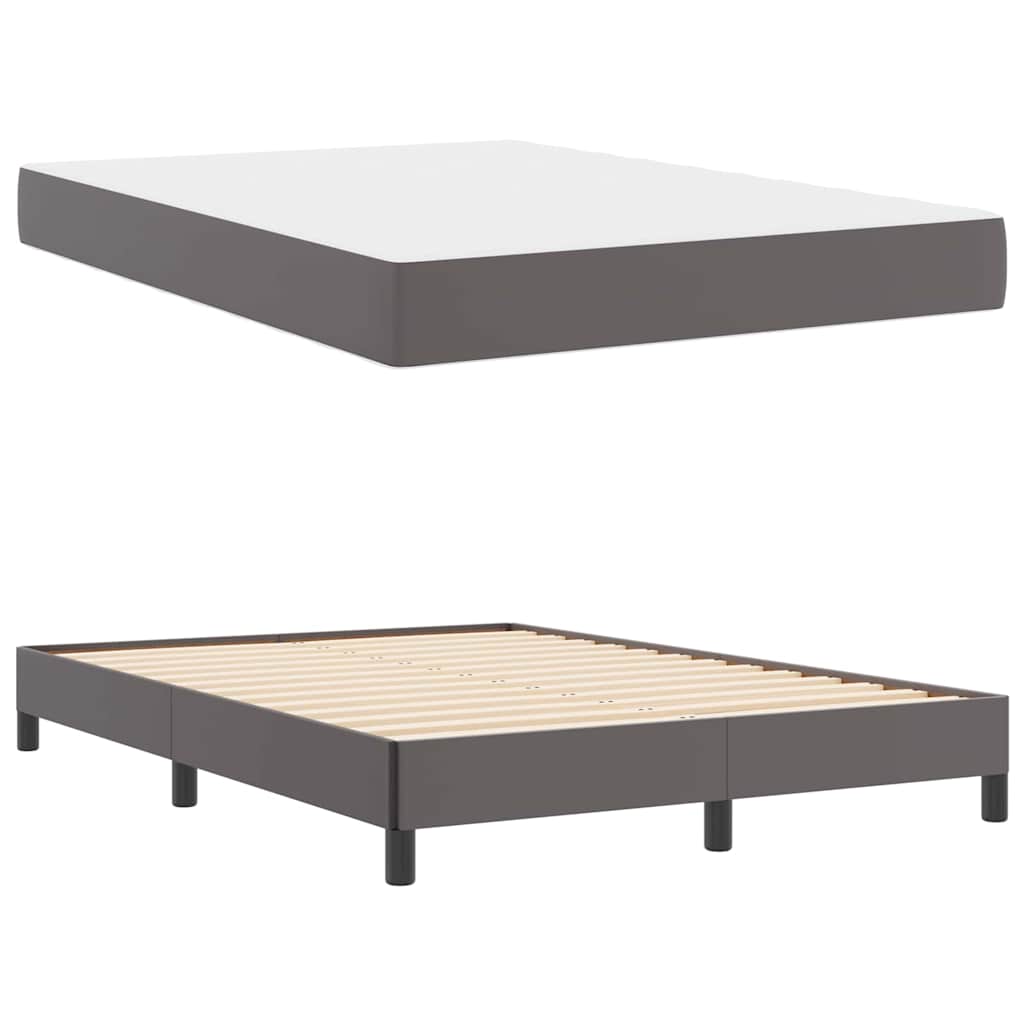 vidaXL Σκελετός Κρεβατιού με στρώμα Γκρι 160 x 200 cm ύφασμα