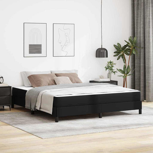 vidaXL Σκελετός Κρεβατιού με στρώμα Μαύρο 180 x 200 cm ύφασμα