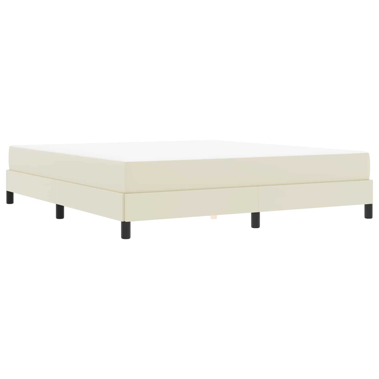 vidaXL Σκελετός Κρεβατιού με στρώμα Κρεμ 180 x 200 cm ύφασμα