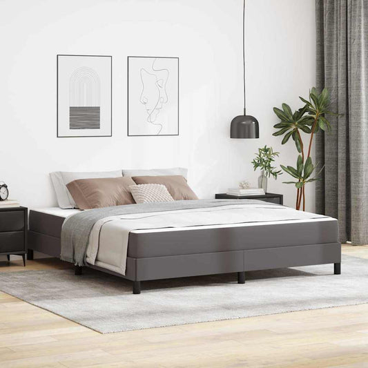vidaXL Σκελετός Κρεβατιού με στρώμα Γκρι 180 x 200 cm ύφασμα