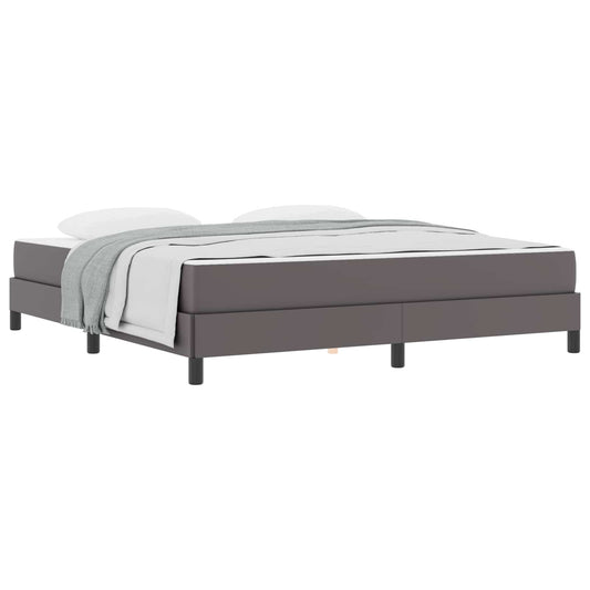 vidaXL Σκελετός Κρεβατιού με στρώμα Γκρι 180 x 200 cm ύφασμα