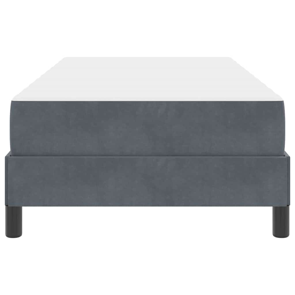 vidaXL Κρεβάτι box spring με στρώμα Σκούρο Γκρι 80 x 200 cm Βελούδο