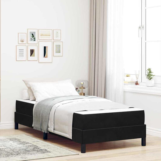 vidaXL Κρεβάτι box spring με στρώμα Μαύρο 80 x 200 cm Βελούδο