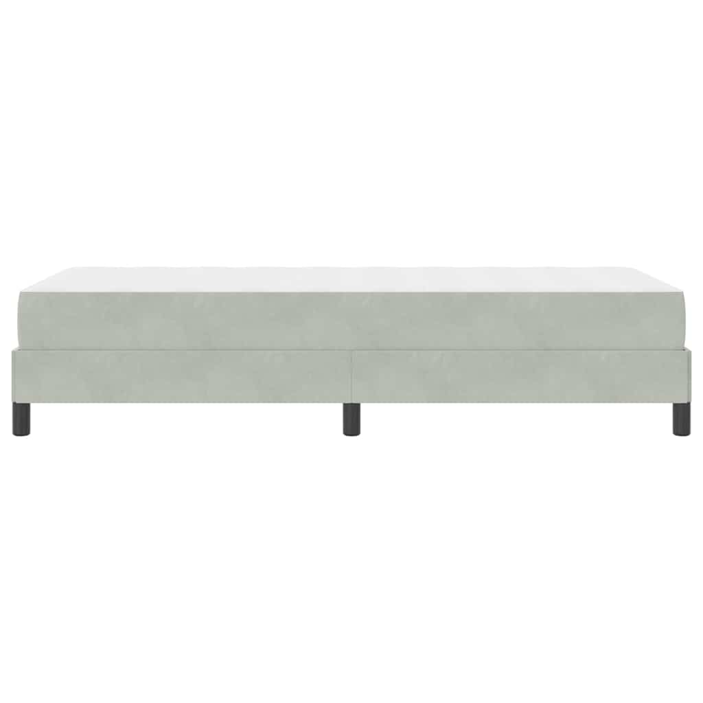 vidaXL Κρεβάτι box spring με στρώμα Ανοιχτό γκρι 90 x 200 cm Βελούδο