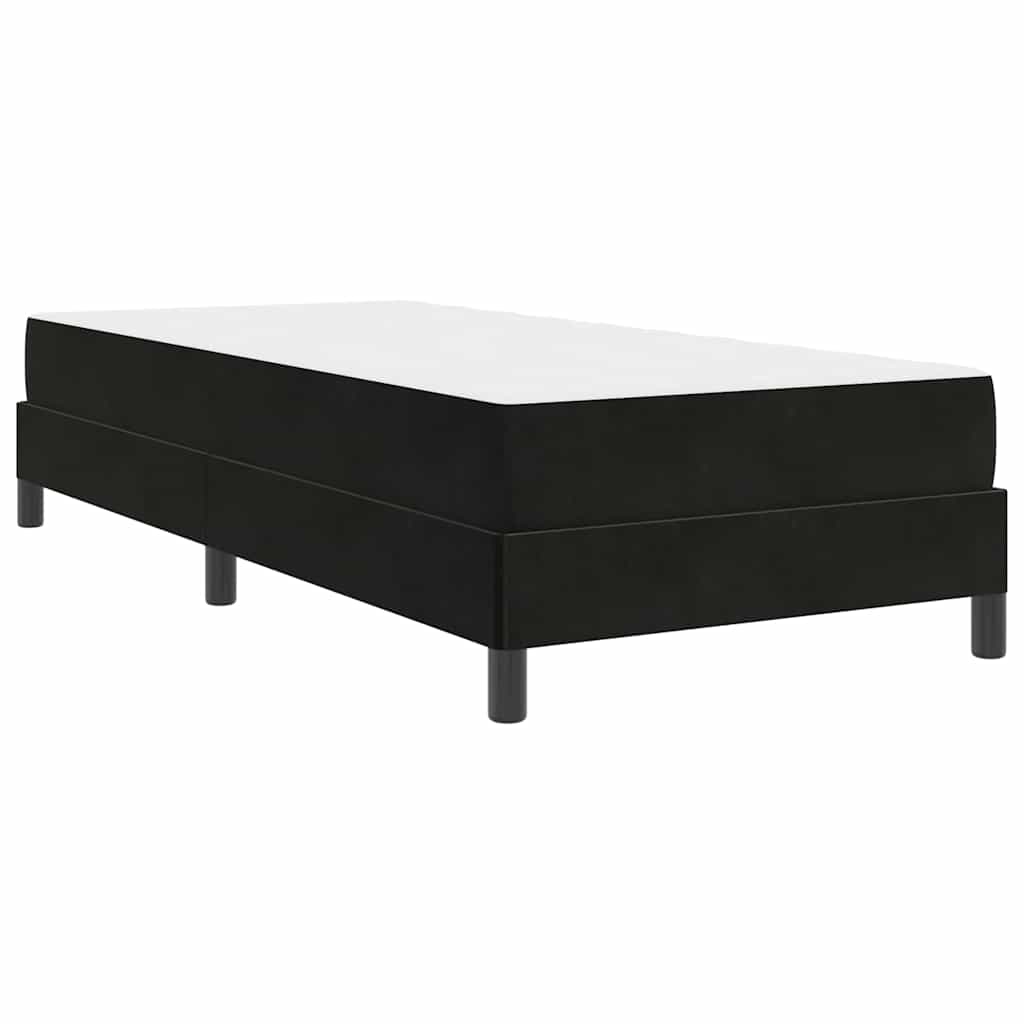 vidaXL Κρεβάτι box spring με στρώμα Μαύρο 90 x 200 cm Βελούδο