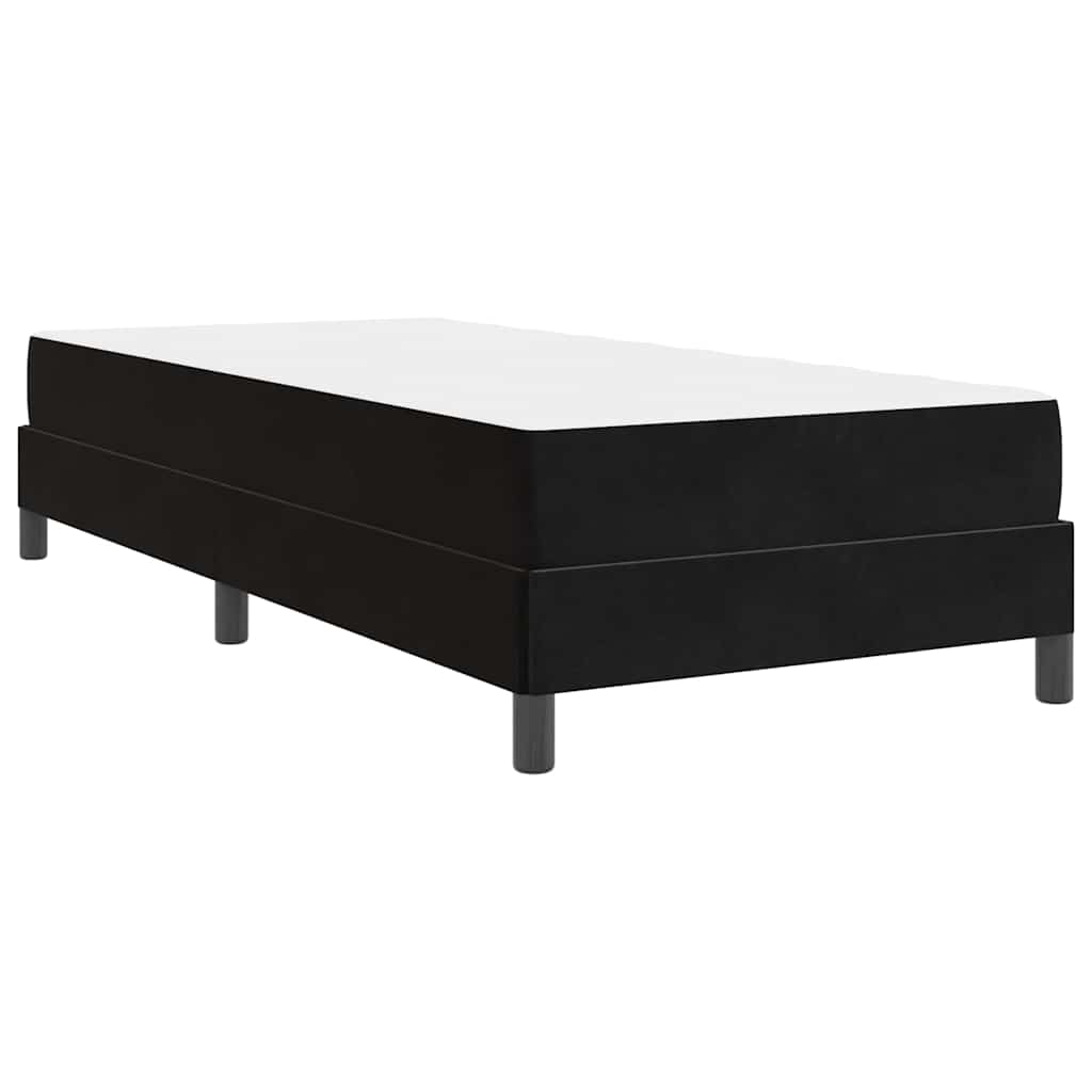 vidaXL Κρεβάτι box spring με στρώμα Μαύρο 90 x 200 cm Βελούδο