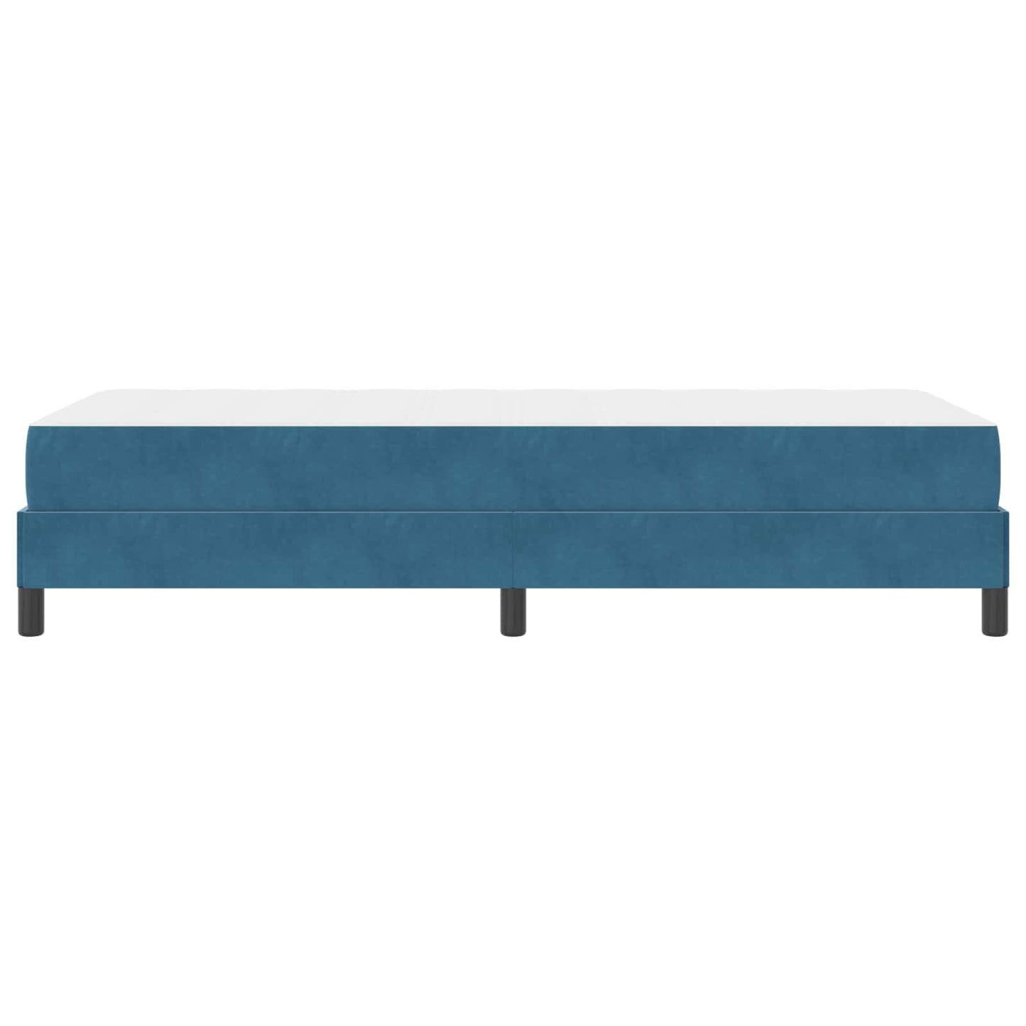 vidaXL Κρεβάτι box spring με στρώμα Σκούρο Μπλε 90 x 200 cm Βελούδο