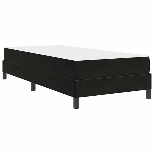vidaXL Κρεβάτι box spring με στρώμα Μαύρο 100 x 200 cm Βελούδο
