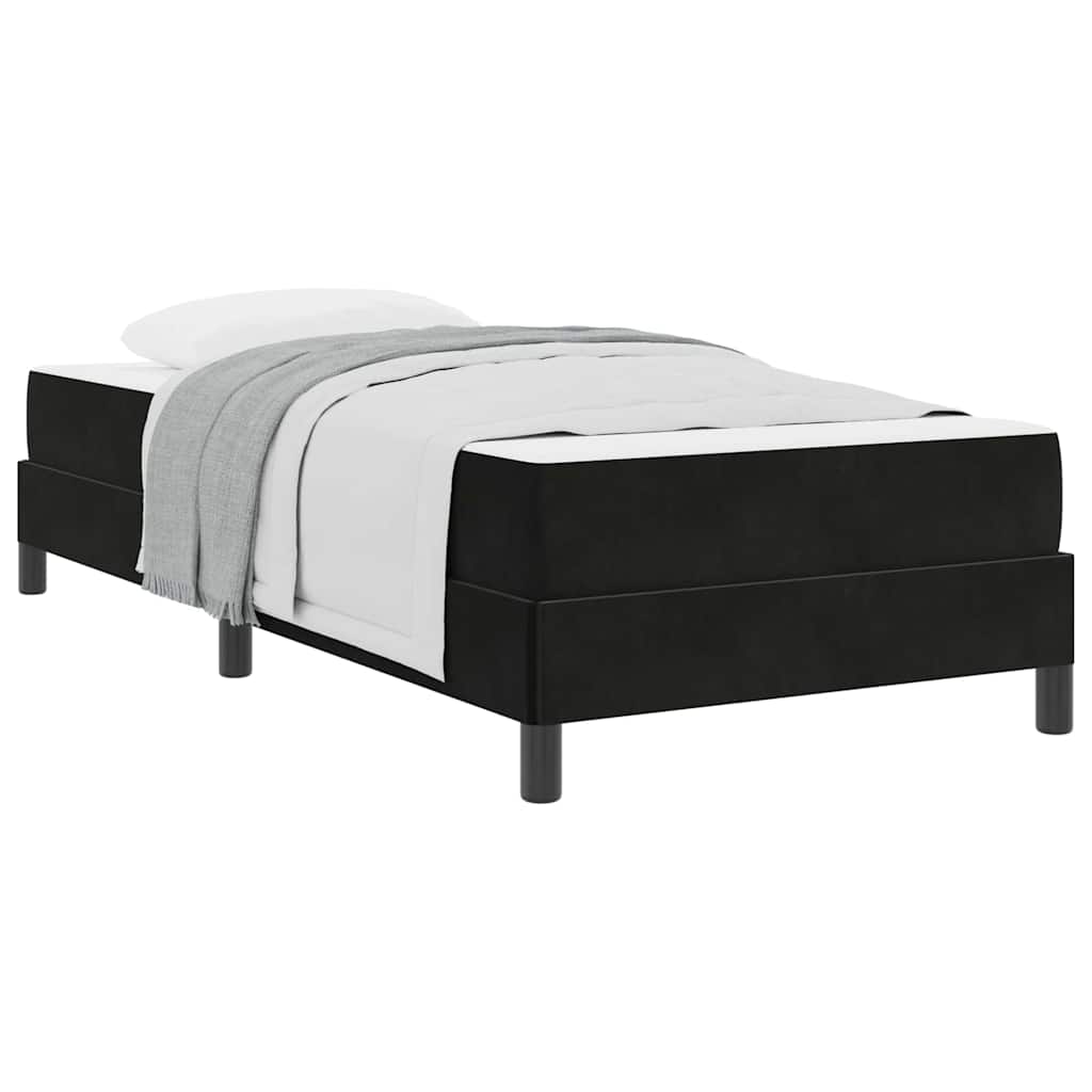 vidaXL Κρεβάτι box spring με στρώμα Μαύρο 100 x 200 cm Βελούδο