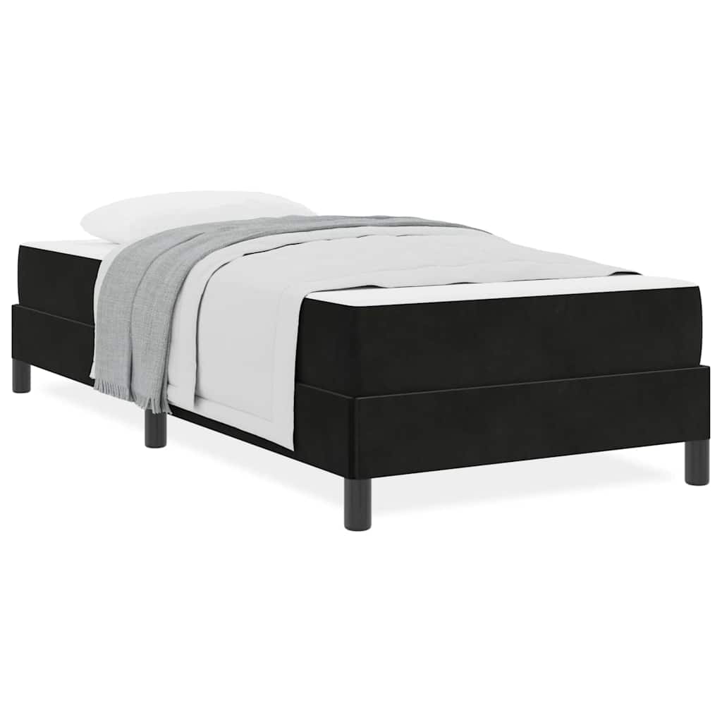vidaXL Κρεβάτι box spring με στρώμα Μαύρο 100 x 200 cm Βελούδο