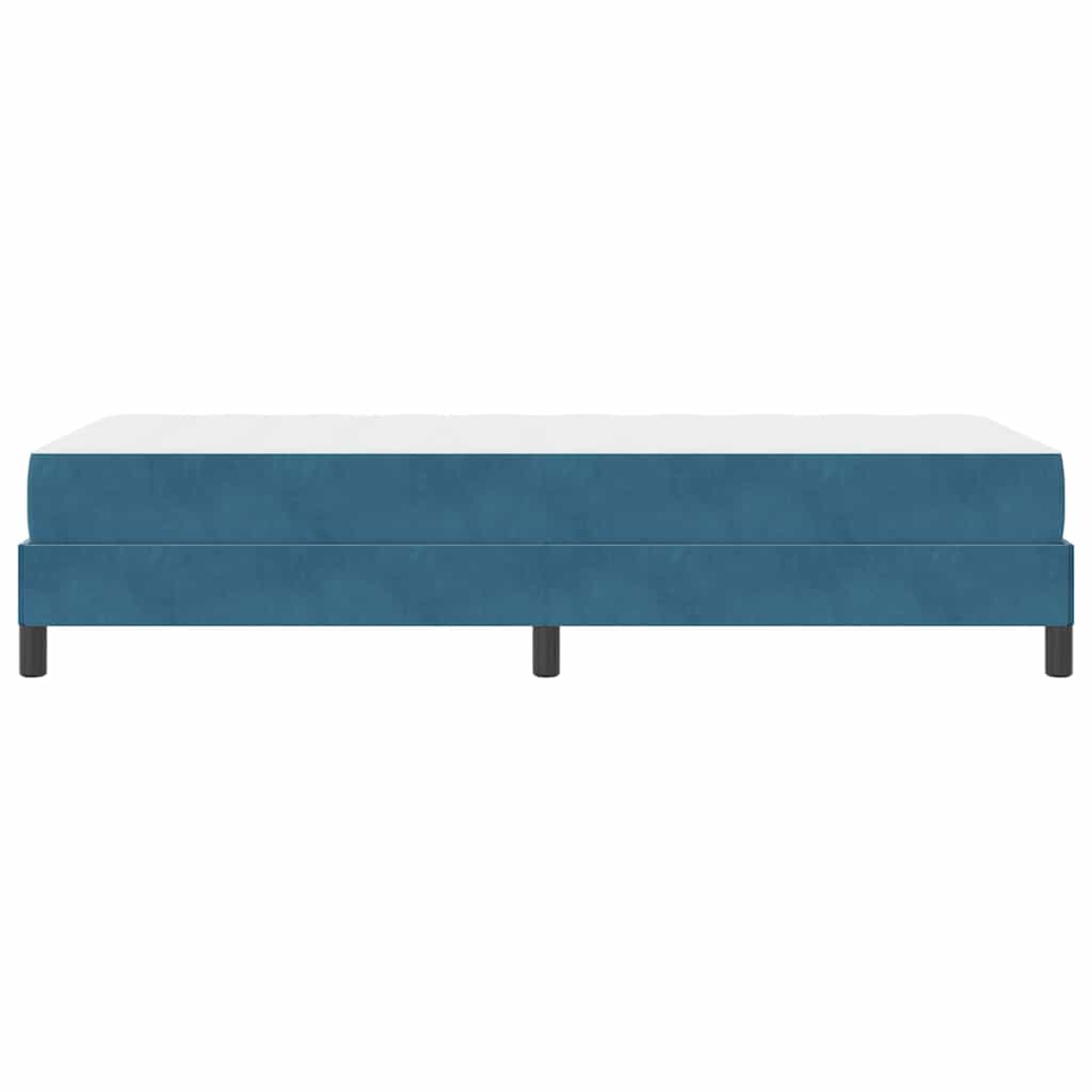 vidaXL Κρεβάτι box spring με στρώμα Σκούρο Μπλε 100 x 200 cm Βελούδο