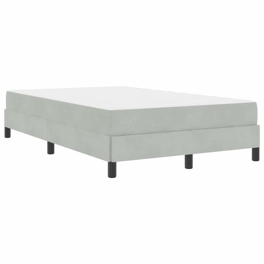 vidaXL Κρεβάτι box spring με στρώμα Ανοιχτό γκρι 120 x 190 cm Βελούδο