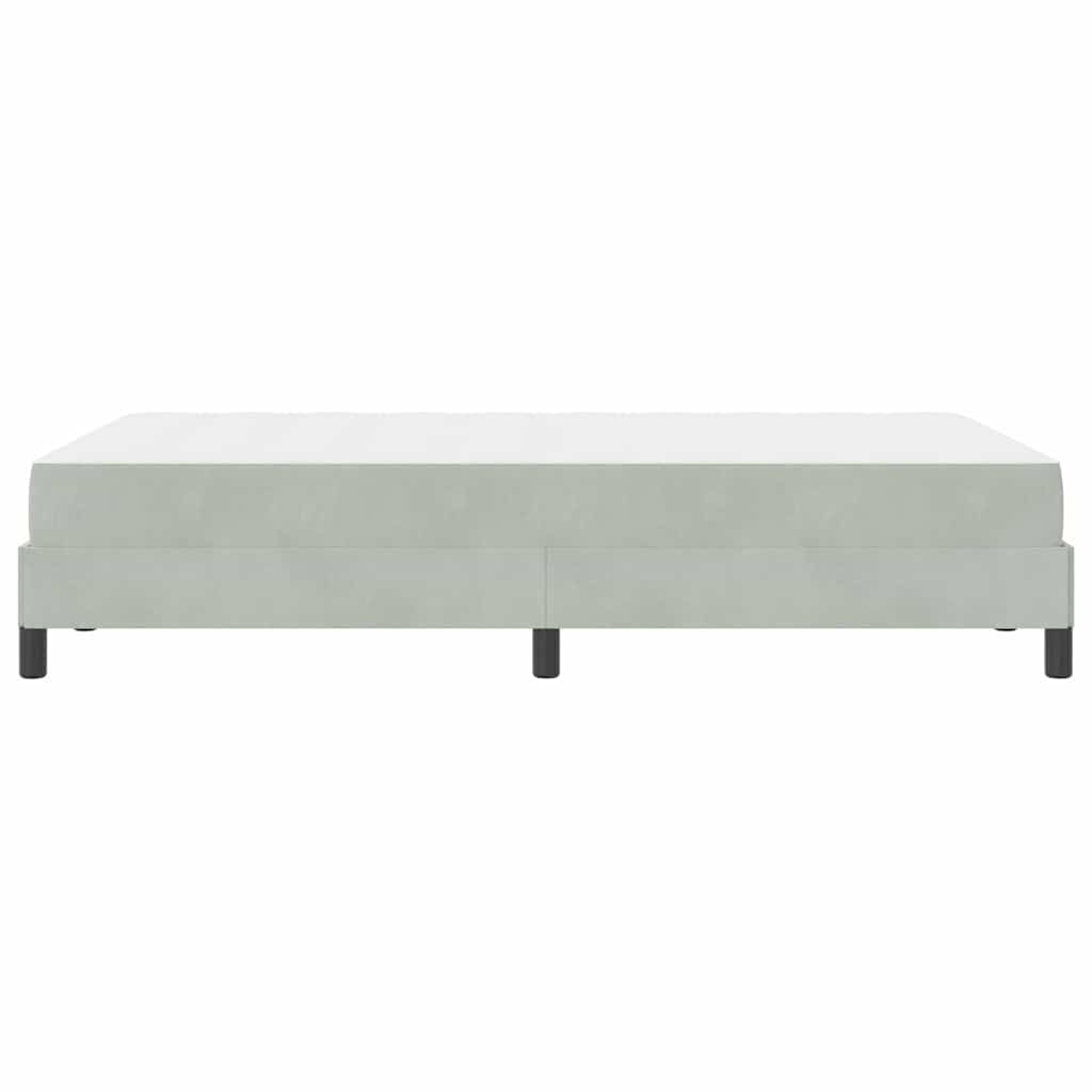 vidaXL Κρεβάτι box spring με στρώμα Ανοιχτό γκρι 120 x 190 cm Βελούδο