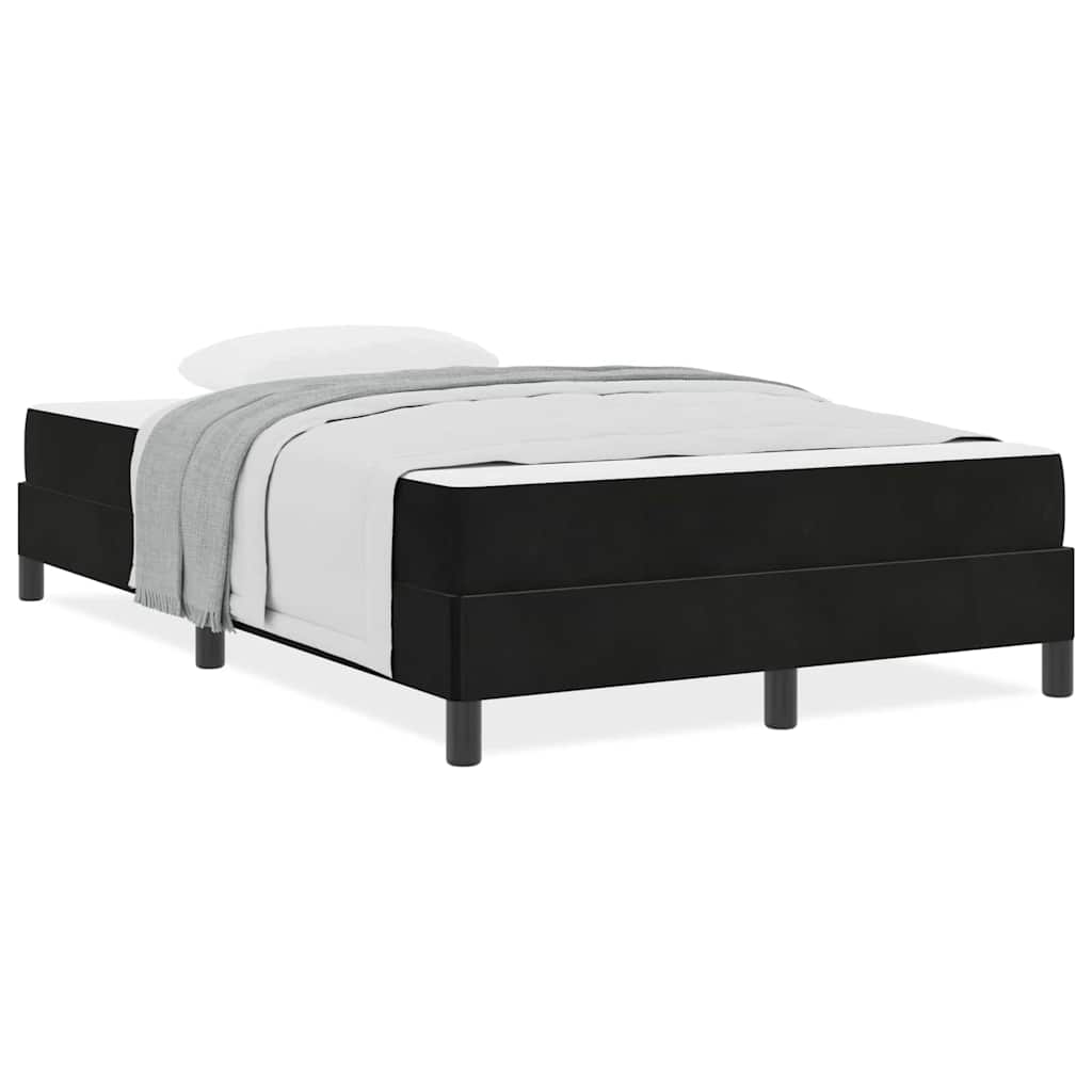 vidaXL Κρεβάτι box spring με στρώμα Μαύρο 120 x 190 cm Βελούδο