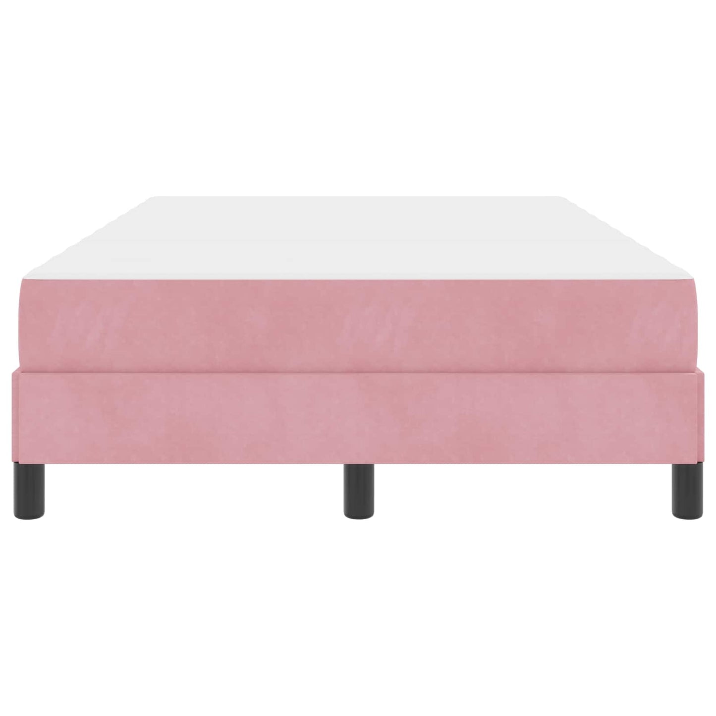 vidaXL Κρεβάτι με ελατήρια με στρώμα Ροζ 120 x 190 cm ύφασμα