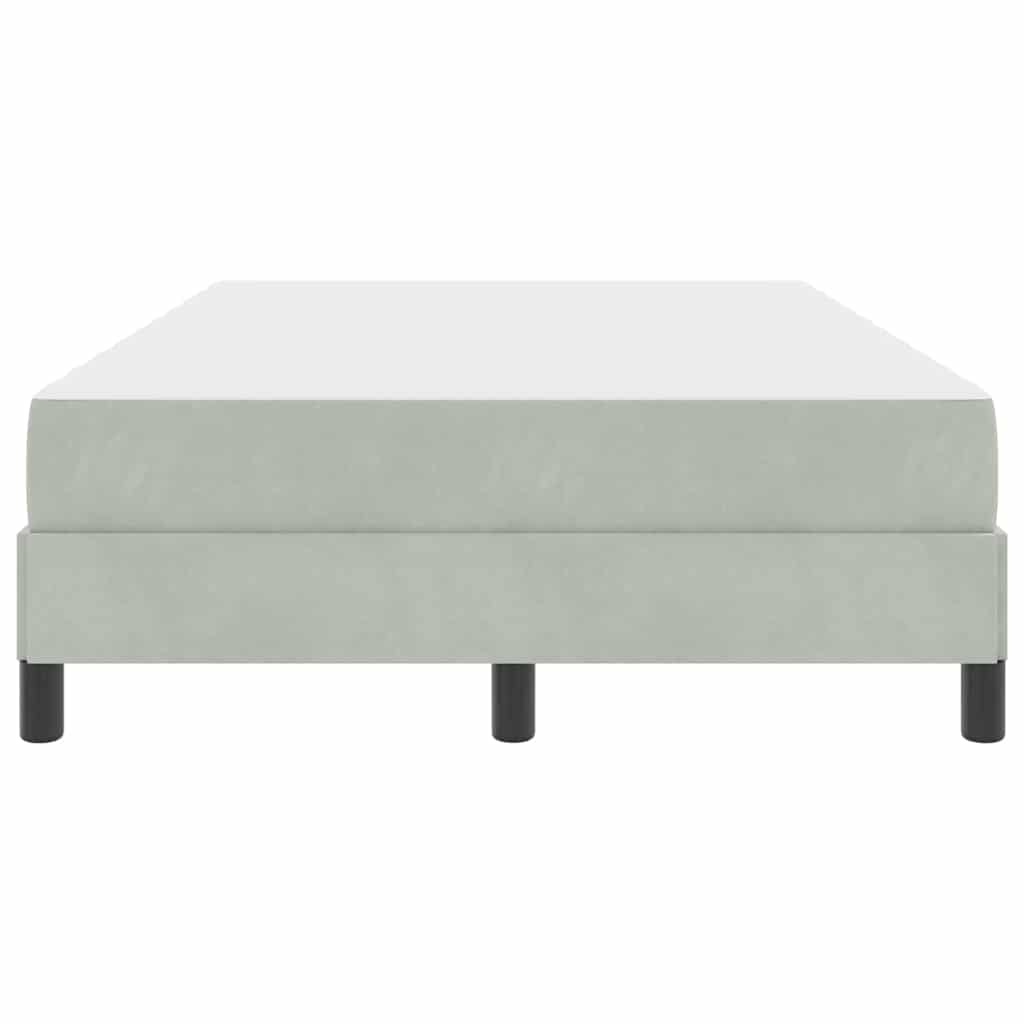 vidaXL Κρεβάτι box spring με στρώμα Ανοιχτό γκρι 120 x 200 cm Βελούδο