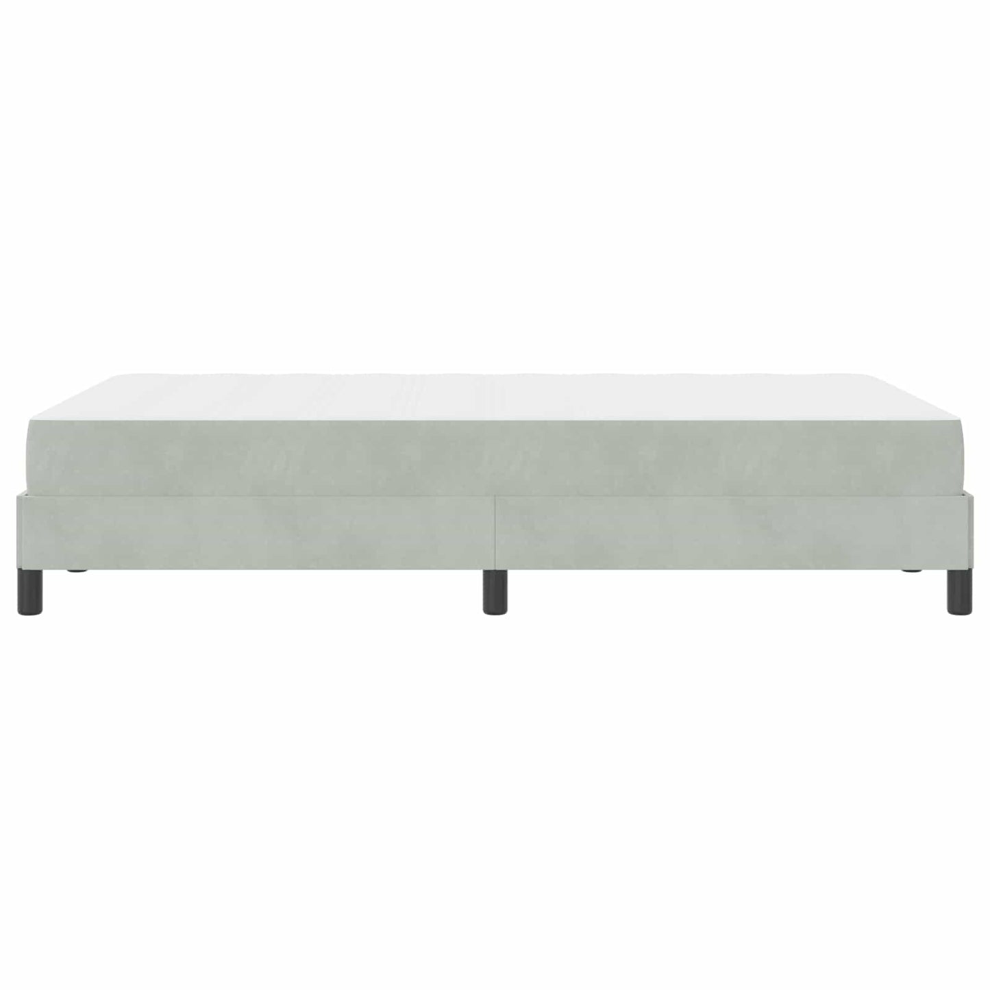 vidaXL Κρεβάτι box spring με στρώμα Ανοιχτό γκρι 120 x 200 cm Βελούδο