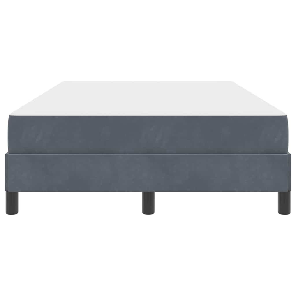 vidaXL Κρεβάτι box spring με στρώμα Σκούρο Γκρι 120 x 200 cm Βελούδο