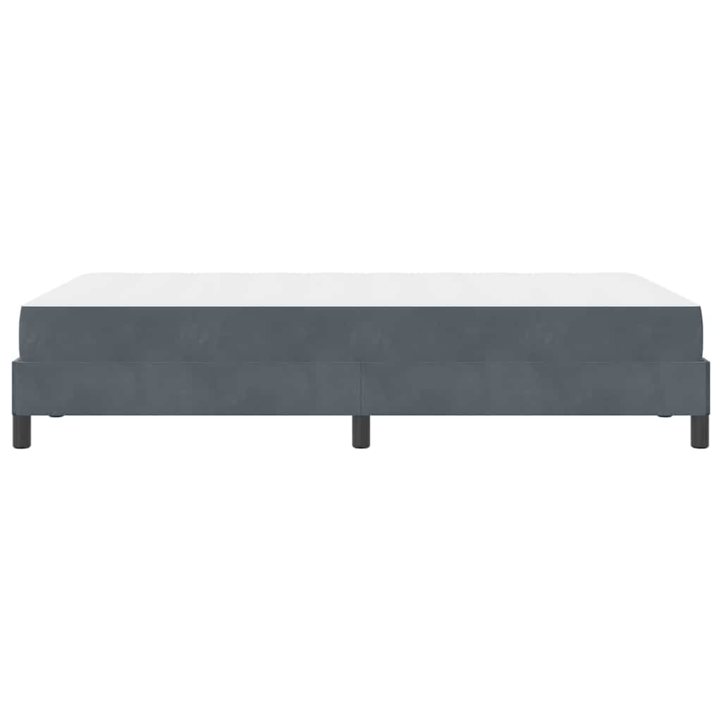 vidaXL Κρεβάτι box spring με στρώμα Σκούρο Γκρι 120 x 200 cm Βελούδο