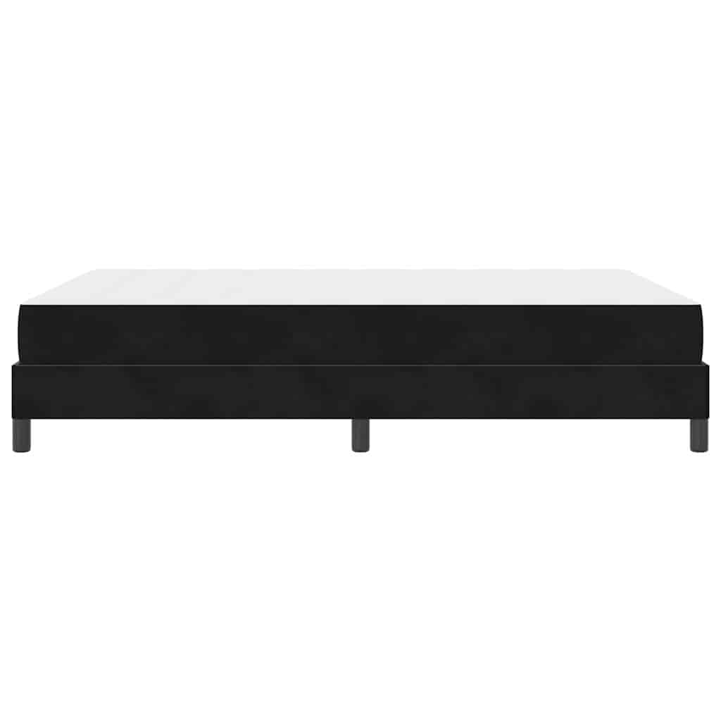 vidaXL Κρεβάτι με ελατήρια με στρώμα Μαύρο 140 x 190 cm ύφασμα