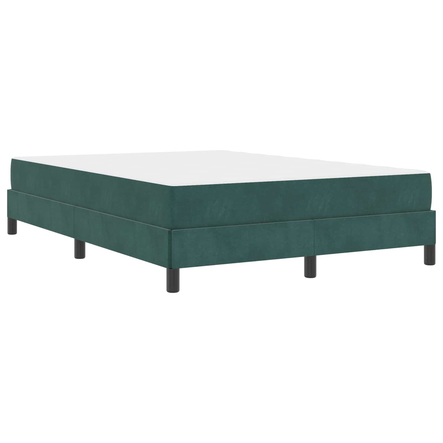 vidaXL Κρεβάτι box spring με στρώμα Σκούρο Πράσινο 140 x 190 cm