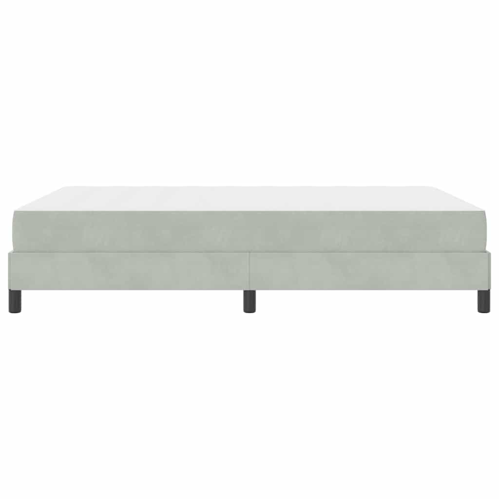 vidaXL Κρεβάτι box spring με στρώμα Ανοιχτό γκρι 140 x 200 cm Βελούδο